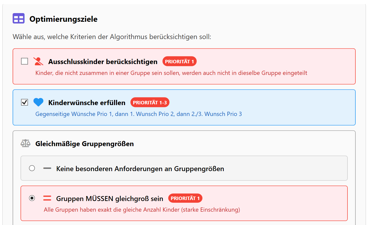 SPU-Berücksichtigung